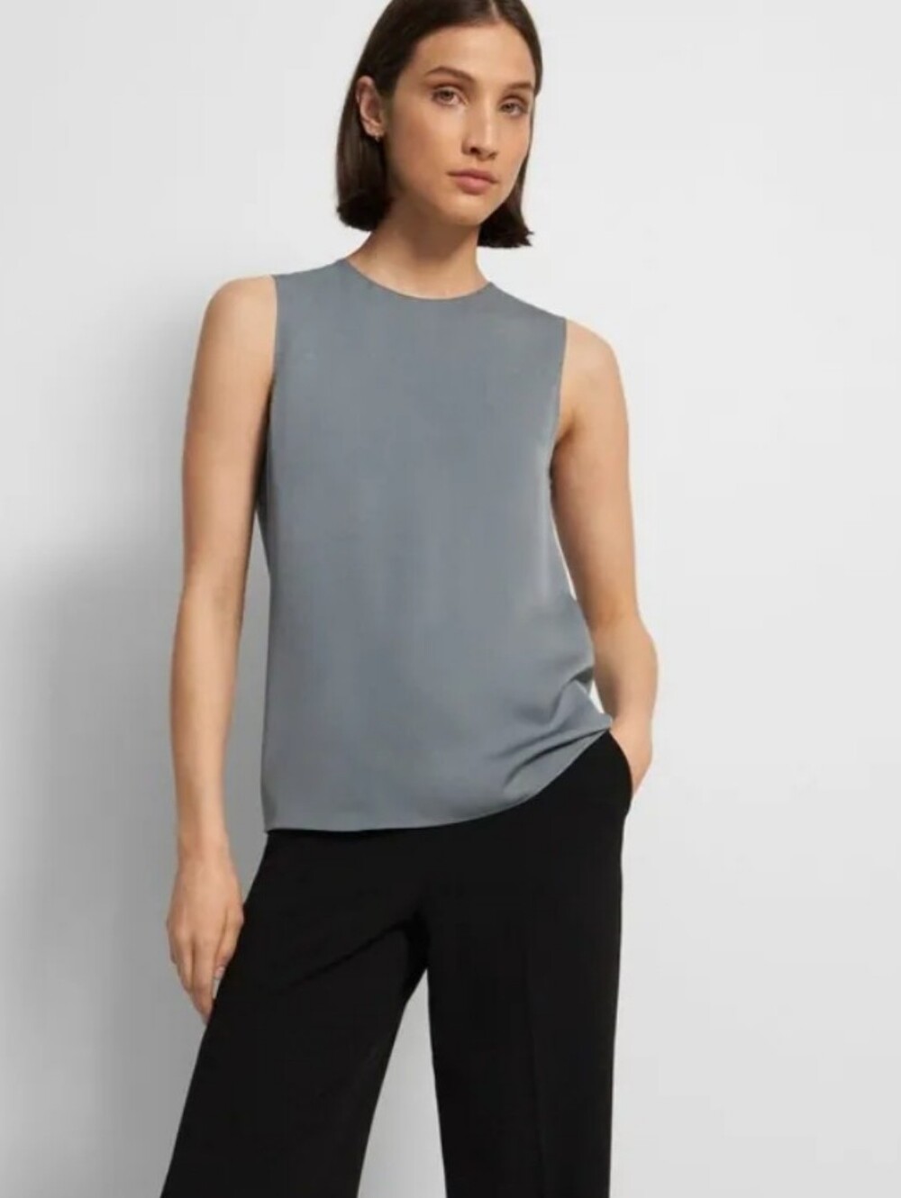 Theory Shell Top in Silk Georgette Size M